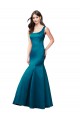 Online Long Sleek Satin Bridesmaid Dress with U-Back