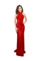 Online Halter High Neck Mermaid Open Back Sequin Bridesmaid Dress