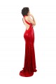 Online Halter High Neck Mermaid Open Back Sequin Bridesmaid Dress