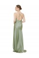 Online Silky Satin Bridesmaid Dress with Bias Cut Skirt