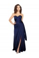 Online Floor Length Wrap Skirt Silky Satin Bridesmaid Dress