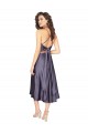 Online Midi Silky Satin Dress with Open Tied Back