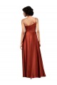 Online Sophisticated One Shoulder Silky Satin Bridesmaid Dress with Full Skirt