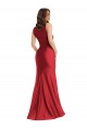 Online Square Neck Silky Satin Mermaid Bridesmaid Dress with Side Slit