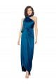 Online High Halter Neck Silky Satin Bridesmaid Dress with Sash Overlay and Side Split