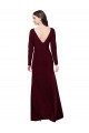 Online Long Sleeves Spandex Bridesmaid Gown with Front Slit