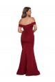 Online Off Shoulder Sleeves Sweetheart Neckline Long Spandex Bridesmaid Dress