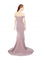 Online Off the Shoulder Mermaid Long Sweep Train Bridesmaid Dress