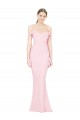 Online Full Length Off the Shoulder Bridesmaid Dress with Twist Front