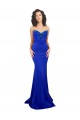 Online Sweetheart Flower Neckline High Neck Crepe Bridesmaid Dress