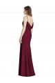 Online Open Cowl Back Bateau Neck Trumpet Bridesmaid Dress