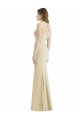 Online Criss Cross Twist Cutout Back Trumpet Bridesmaid Dress