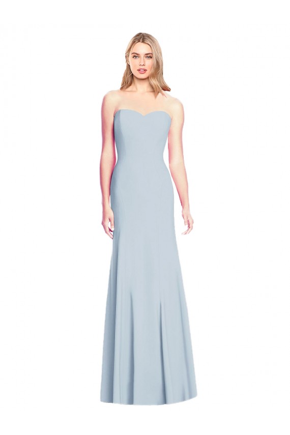 Online Sweetheart Strapless Flared Skirt Maxi Bridesmaid Dress