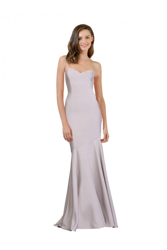 Online Crepe Mermaid Bridesmaid Dress with Low Back