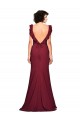 Online Crepe Slip Bridesmaid Dress with Ruffled Straps
