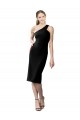 Online One Shoulder Short Crepe Cocktail Length Bridesmaid Dress