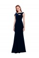 Online Sleeveless Crepe Mermaid Bridesmaid Dress with Side Slit