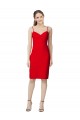 Online Sleeveless Sheath Sweetheart Neckline Crepe Bridesmaid Dress