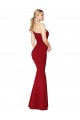 Online One Shoulder Long High Neck Sleeveless Mermaid Crepe Bridesmaid Dress
