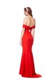 Online Cross Front and Back Bardot Sleeveless Crepe Maxi Bridesmaid Dress