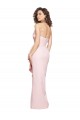 Online Strapless Long Full Length Ruffles Low Back Crepe Bridesmaid Dress