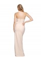 Online Full Length Low Back Strapless Crepe Bridesmaid Dress with Thigh High Side Split