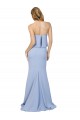 Online Strapless Full Length Crepe Bridesmaid Dress with Bodice Overlay
