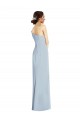 Online Asymmetrical Off the Shoulder Cuff Trumpet Bridesmaid Dress With Front Slit