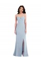 Online Flattering Crepe Trumpet Maxi Bridesmaid Dress with Front Slit