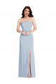 Online Strapless Scoop Back Maxi Bridesmaid Dress with Front Slit