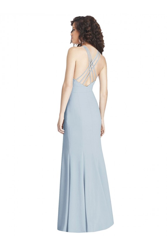 Online Criss Cross Open Back Trumpet Bridesmaid Dress