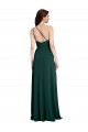 Online A-Line Slim One Shoulder Crepe Bridesmaid Dress with Asymmetrical Straps and Side Slit