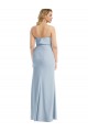 Online Strapless Overlay Bodice Crepe Maxi Bridesmaid Dress with Front Slit