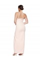 Online Cowl Neck Strapless Stretch Satin Bridesmaid Dress with High Split