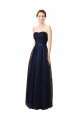 Online Elegant Lace and Tulle Long Strapless Bridesmaid Dress