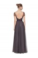 Online Sweetheart Neckline Long Tulle Bridesmaid Dress with Straps
