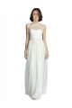 Online High Neckline Long Tulle Bridesmaid Dress with Illusion Front