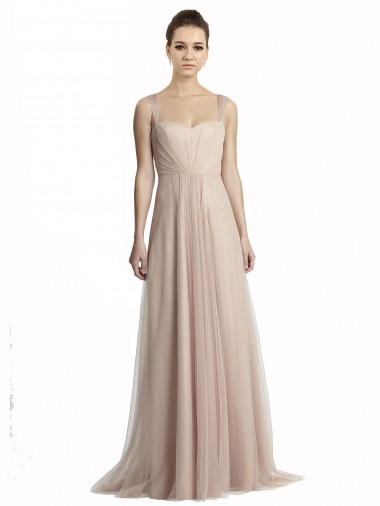 Online Sweetheart A-Line Tulle Draped Bridesmaid Dress
