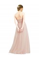 Online Floor Length Sweetheart Tulle Bridesmaid Dress with Open Back