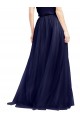 Online Long A-Line High Neck Halter Tulle Bridesmaid Dress