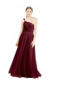Online One Shoulder Floor Length Long Tulle Bridesmaid Dress