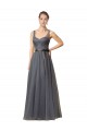 Online Sweetheart Long Tulle Bridesmaid Dress with Sash