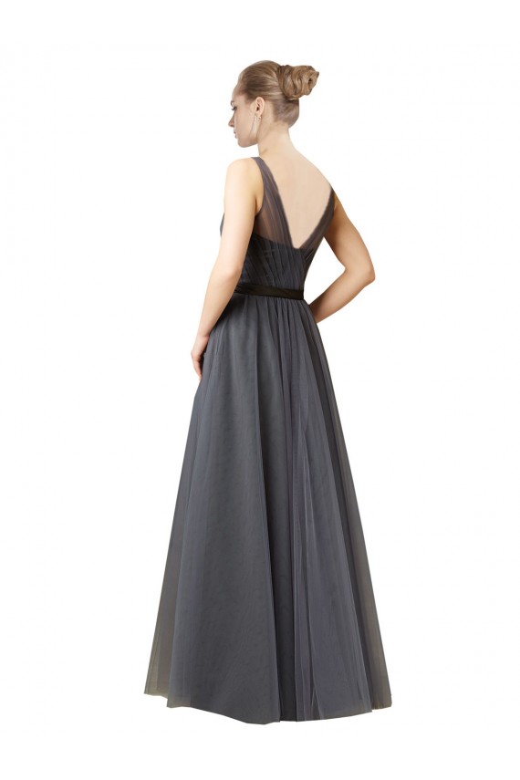 Online Sweetheart Long Tulle Bridesmaid Dress with Sash