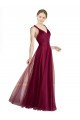 Online Long Sweetheart Tulle Bridesmaid Dress with Straps and Criss Cross Back