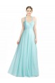 Online Ruched Sweetheart Neckline A-Line Tulle Bridesmaid Dress with Tie Open Back