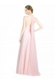 Online Ruched Sweetheart Neckline A-Line Tulle Bridesmaid Dress with Tie Open Back