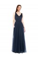 Online V-Neck Soft and Simple Tulle Bridesmaid Dress