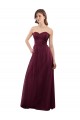Online Strapless Tulle A-line bridesmaid dress with pleated top