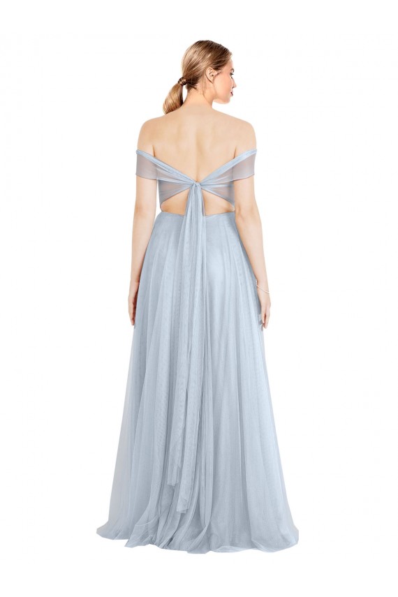 Online Sweetheart Neckline Off the Shoulder Tulle Bridesmaid Dress