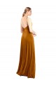 Online Long Velvet Cowl Neck Slip Bridesmaid Dress